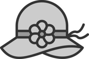 conception d'icône vectorielle chapeau pamela vecteur