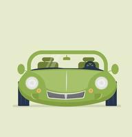 illustrateur de vecteur de voiture verte