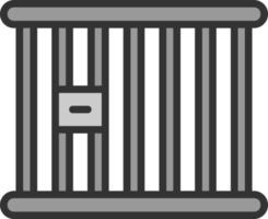 conception d'icône de vecteur de cellule de prison