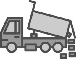 conception d'icône de vecteur de camion à benne basculante