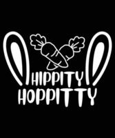 t-shirt hippity hoppitty design.eps vecteur