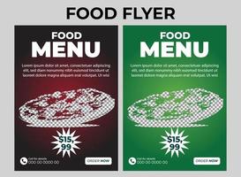 conception d'annonce de flyer de restaurants de menu de nourriture vecteur