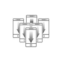 modèle de conception d'illustration vectorielle d'icône d'appareils intelligents vecteur