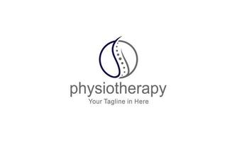 conception de logo de physiothérapie, bien-être santé médicale vecteur