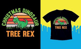 modèle de conception et d'impression de t-shirt de noël saurus rex boire de la bière. vecteur