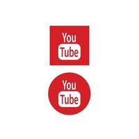 icône de vecteur youtube. deux types de logo youtube