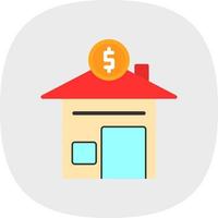 conception d'icône de vecteur de prêt hypothécaire