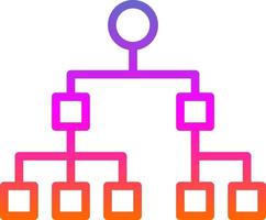 conception d'icône de vecteur d'organigramme