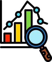 conception d'icône de vecteur d'analyse