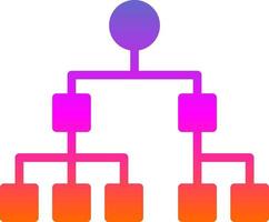 conception d'icône de vecteur d'organigramme