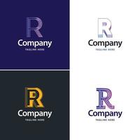 lettre r grand logo pack design création de logos modernes créatifs pour votre entreprise vecteur