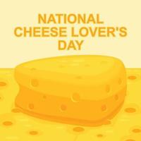 fond de la journée nationale des amateurs de fromage. vecteur
