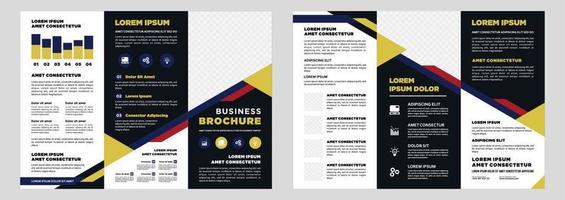 modèle de brochure à trois volets de marketing numérique d'entreprise minimaliste vecteur