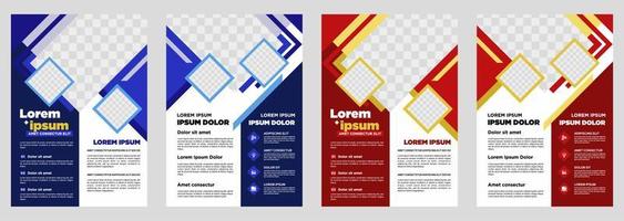 conception de la brochure couverture mise en page moderne rapport annuel affiche dépliant en a4 avec des triangles colorés vecteur