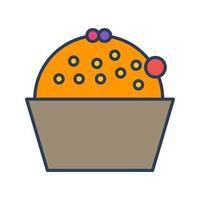 icône de vecteur de gâteau de tasse