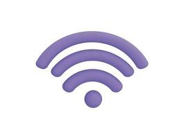 connexion de signal wifi et symbole de réseau avec style minimal de dessin animé d'icône de vecteur 3d