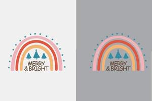 boho noël arc-en-ciel svg vecteur