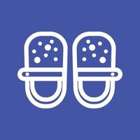 icône de fond de couleur de ligne de chaussures de bébé vecteur