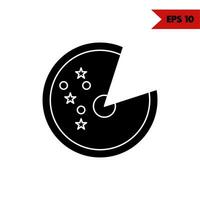 illustration de l'icône de glyphe de pizza vecteur