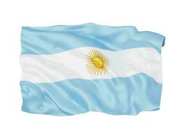 3d drapeau argentin national signe symbole vecteur