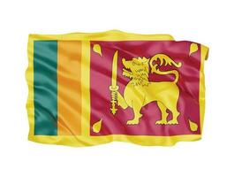 3d srilanka drapeau national signe symbole vecteur