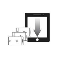 modèle de conception d'illustration vectorielle d'icône d'appareils intelligents vecteur