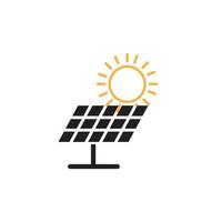 logo énergie solaire icône vecteur