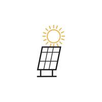 logo énergie solaire icône vecteur