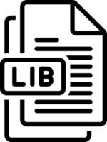 icône de ligne pour les bibliothèques vecteur