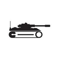 modèle de conception de vecteur de logo d'icône de char de combat