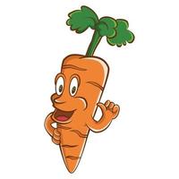 illustration de dessin animé sourire carotte vecteur