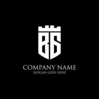 inspiration de conception de logo de bouclier initial bg, vecteur de logo royal couronne - facile à utiliser pour votre logo