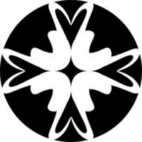 les illustrations et cliparts. une création de logo. fleur noir et blanc vecteur