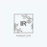 ir beauty vector art du logo initial, logo manuscrit de la signature initiale, mariage, mode, bijoux, boutique, floral et botanique avec modèle créatif pour toute entreprise ou entreprise.