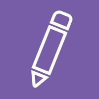 icône de fond de couleur de ligne de crayon vecteur