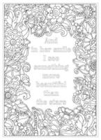 citation d'amour coloriage pour adulte vecteur