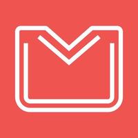icône de fond de couleur de ligne d'enveloppe fermée vecteur