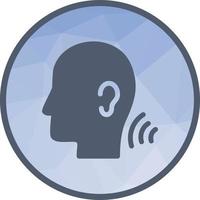 compétences d'écoute icône de fond low poly vecteur