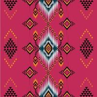 motif ikat. motif ethnique géométrique africain, américain, occidental, pakistanais, asie, textile à motif aztèque et bohème.design pour le fond, papier peint, impression de tapis, tissu, batik, carrelage. vecteur de cachemire ikat.