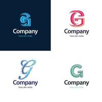 lettre g grand logo pack design création de logos modernes créatifs pour votre entreprise vecteur