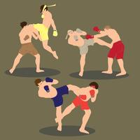 jeu de vecteur de muay thai