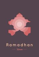 joyeux ramadan modèle de carte de voeux bannière d'illustration vectorielle vecteur