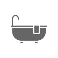 modèle de vecteur de conception d'icône de baignoire
