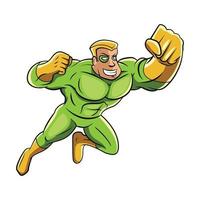 illustration de super héros vert vecteur