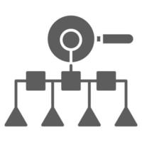 icône de processus de recherche, adaptée à un large éventail de projets créatifs numériques. heureux de créer. vecteur