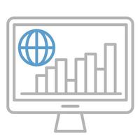 icône de gestion globale, adaptée à un large éventail de projets créatifs numériques. heureux de créer. vecteur