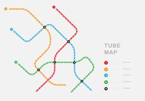 Carte du tube simple vecteur