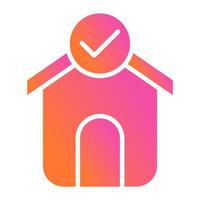 icône approuvée par prêt hypothécaire, adaptée à un large éventail de projets créatifs numériques. heureux de créer. vecteur