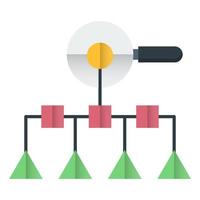 icône de processus de recherche, adaptée à un large éventail de projets créatifs numériques. heureux de créer. vecteur