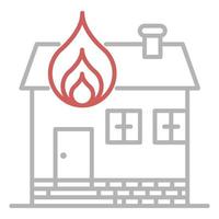 icône de feu de maison, adaptée à un large éventail de projets créatifs numériques. heureux de créer. vecteur
